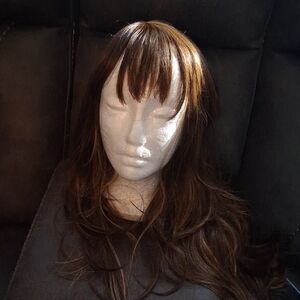 Stylish Brown Women's Wig with Natural Waves #3